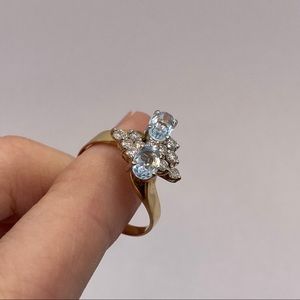 Topaz and Diamond Ring with Yellow Gold